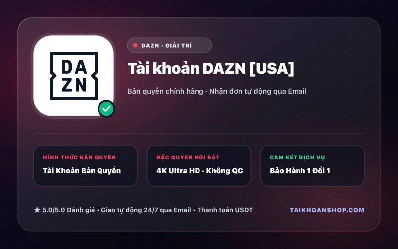 Tài khoản DAZN [USA]
