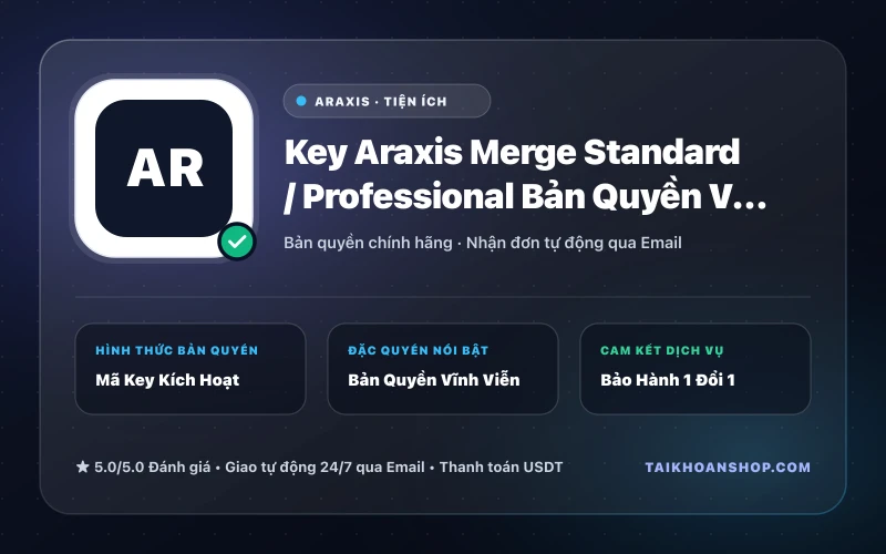 Key Araxis Merge Standard / Professional Bản Quyền Vĩnh Viễn