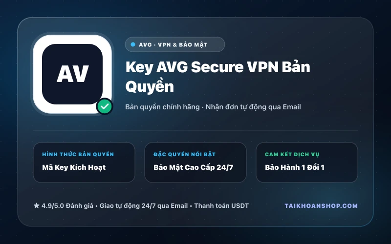 Key AVG Secure VPN Bản Quyền