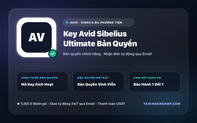 Key Avid Sibelius Ultimate Bản Quyền