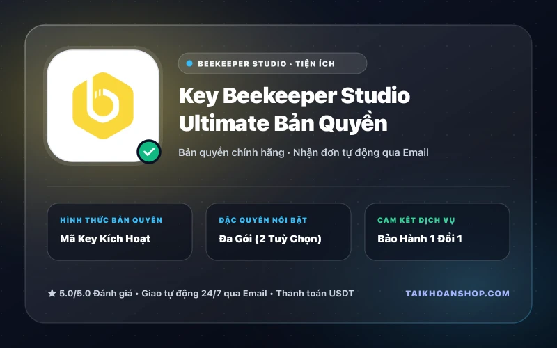 Key Beekeeper Studio Ultimate Bản Quyền