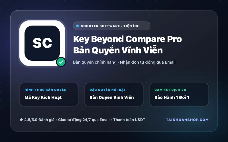 Key Beyond Compare Pro Bản Quyền Vĩnh Viễn
