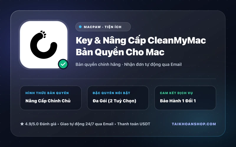 Key & Nâng Cấp CleanMyMac Bản Quyền Cho Mac