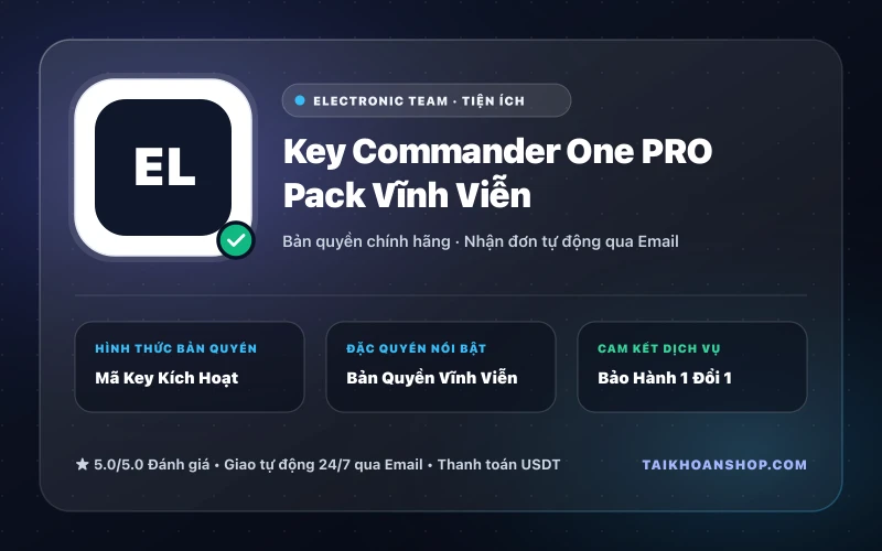 Key Commander One PRO Pack Vĩnh Viễn