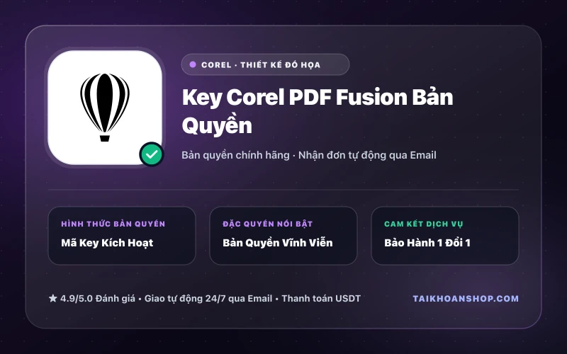Key Corel PDF Fusion Bản Quyền