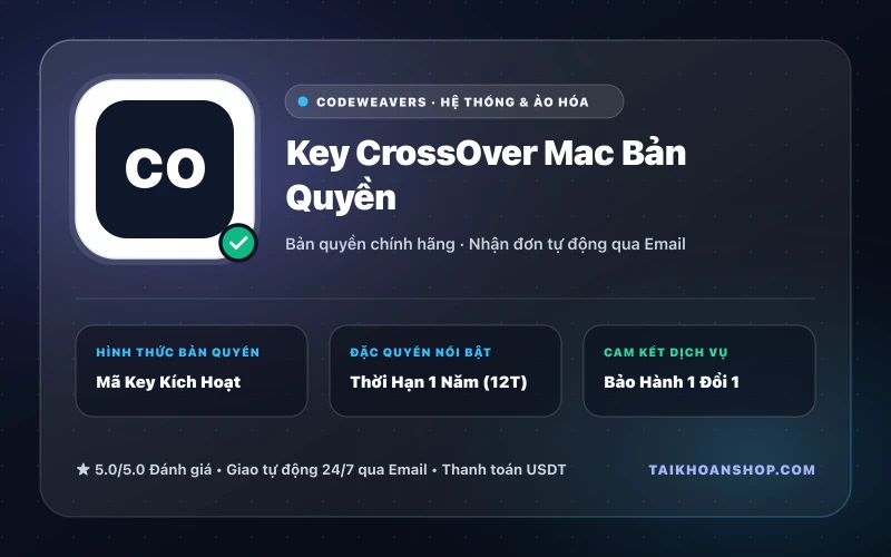 Key CrossOver Mac Bản Quyền