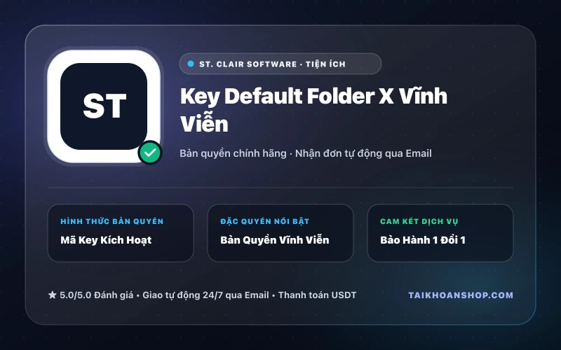 Key Default Folder X Vĩnh Viễn