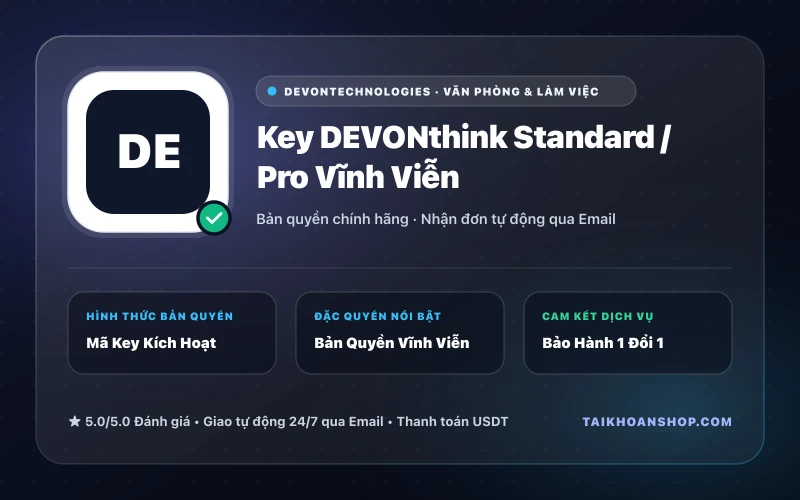 Key DEVONthink Standard / Pro Vĩnh Viễn