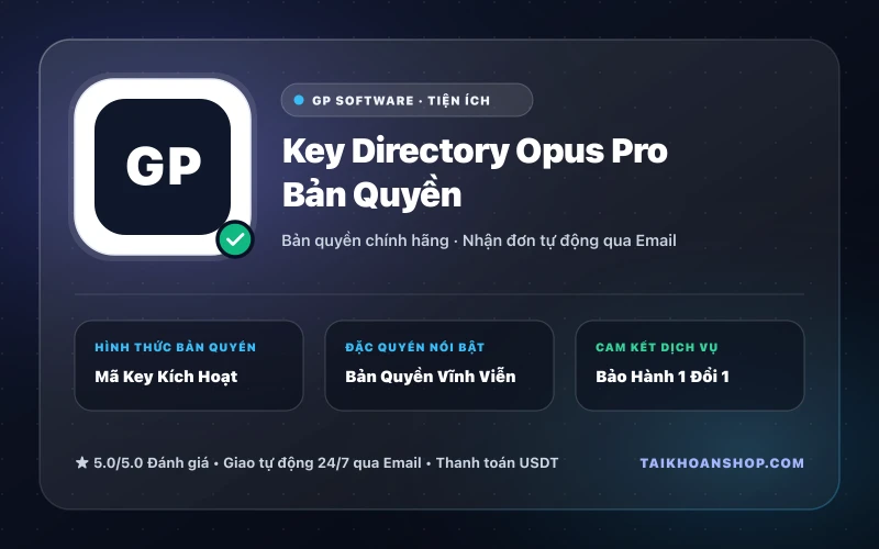 Key Directory Opus Pro Bản Quyền