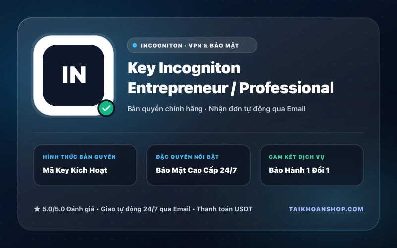 Key Incogniton Entrepreneur / Professional