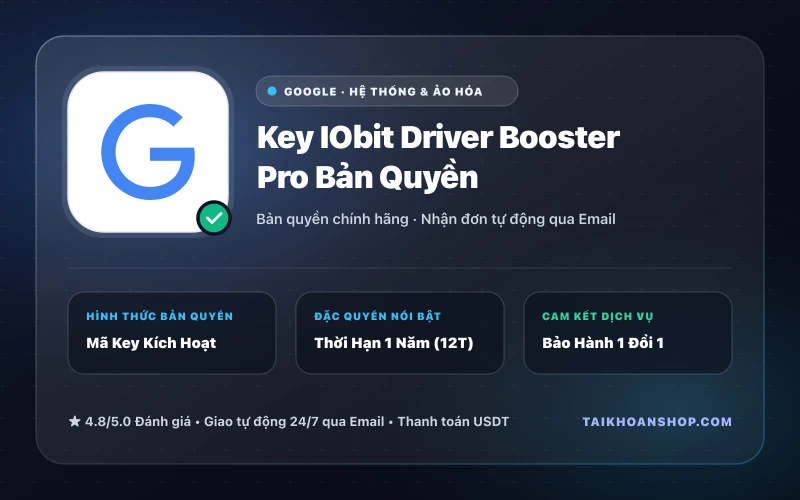 Key IObit Driver Booster Pro Bản Quyền