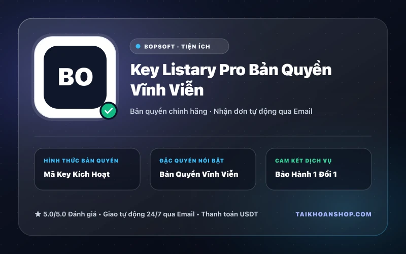Key Listary Pro Bản Quyền Vĩnh Viễn