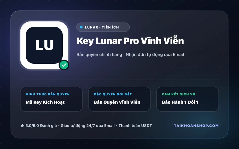 Key Lunar Pro Vĩnh Viễn