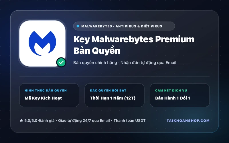 Key Malwarebytes Premium Bản Quyền