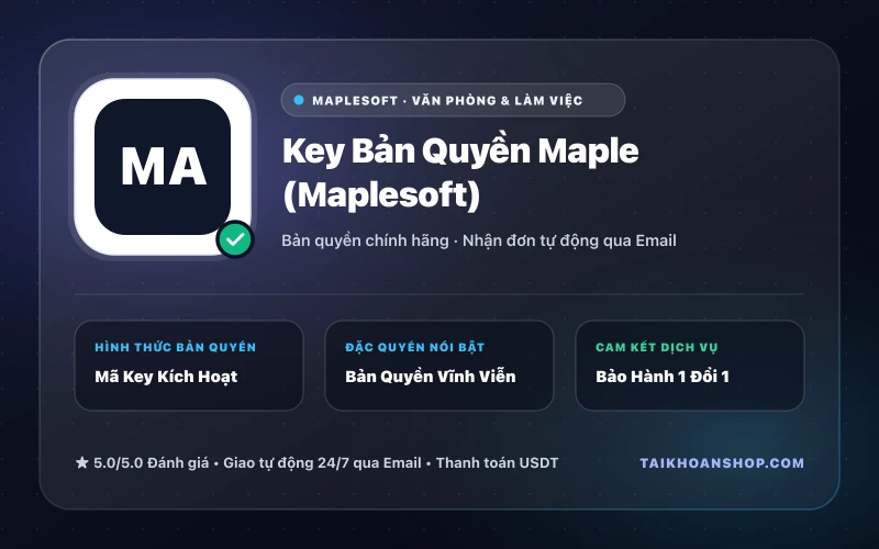 Key Bản Quyền Maple (Maplesoft)