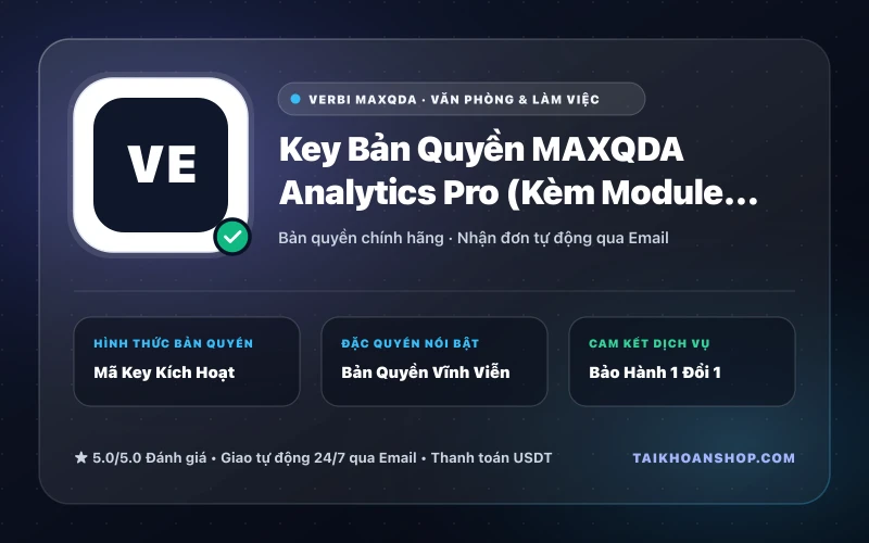 Key Bản Quyền MAXQDA Analytics Pro (Kèm Module Stats & AI Assist)