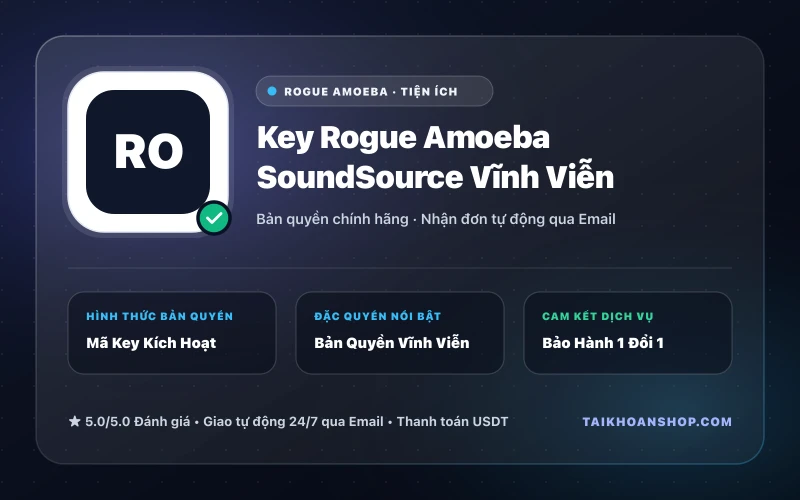 Key Rogue Amoeba SoundSource Vĩnh Viễn