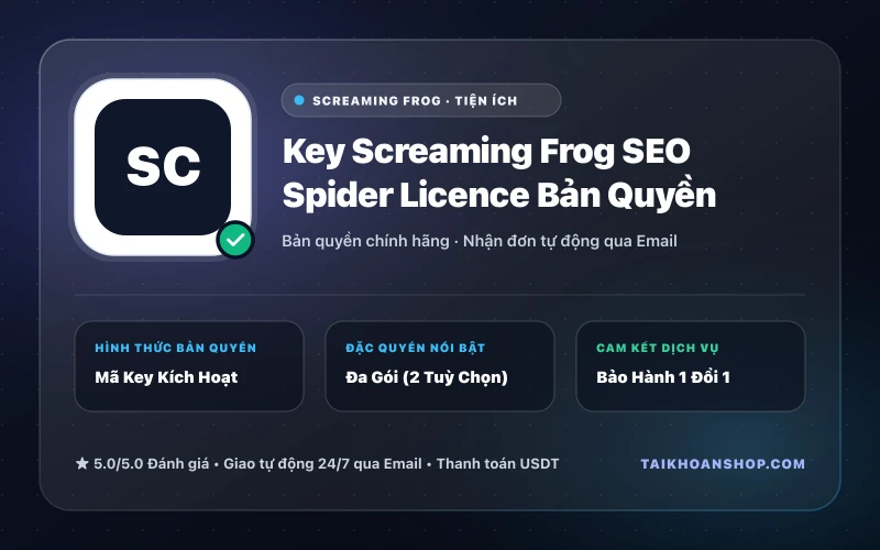 Key Screaming Frog SEO Spider Licence Bản Quyền