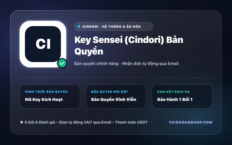 Key Sensei (Cindori) Bản Quyền