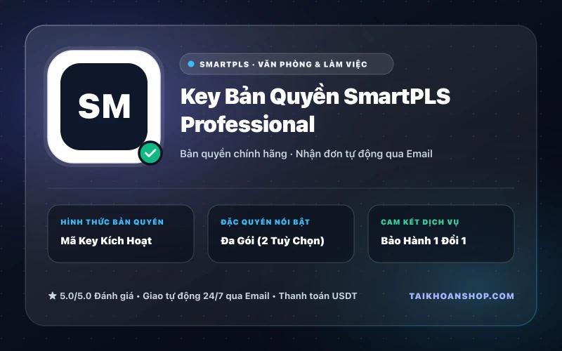 Key Bản Quyền SmartPLS Professional