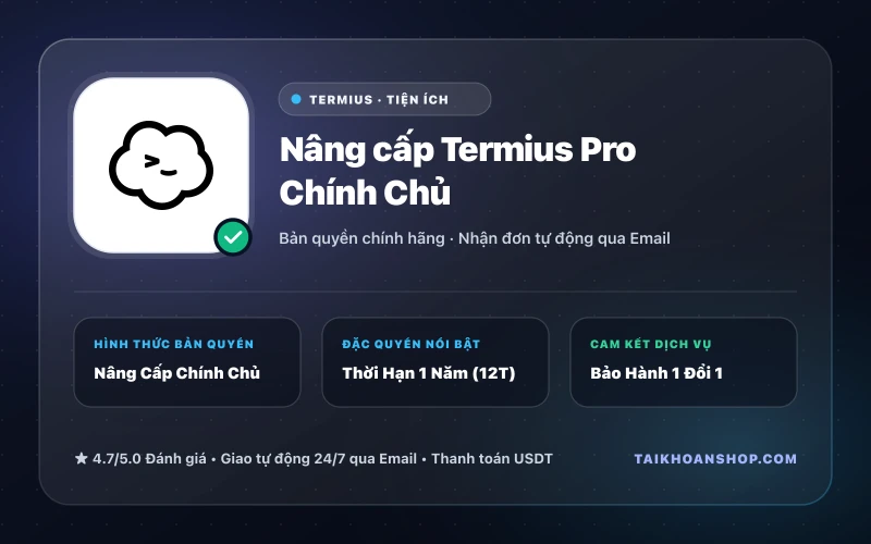 Nâng cấp Termius Pro Chính Chủ