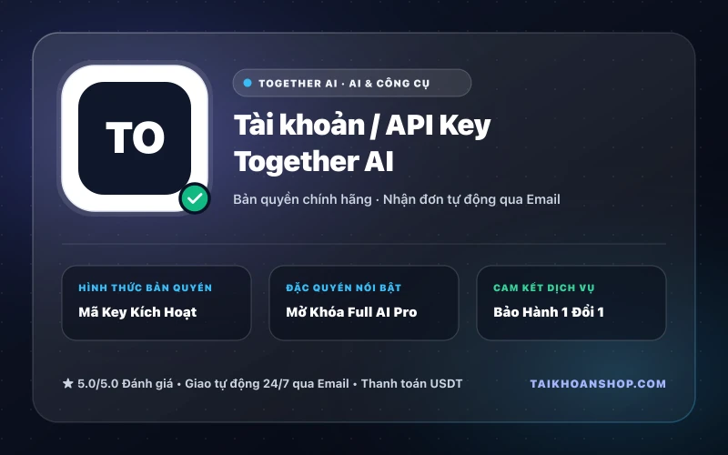 Tài khoản / API Key Together AI