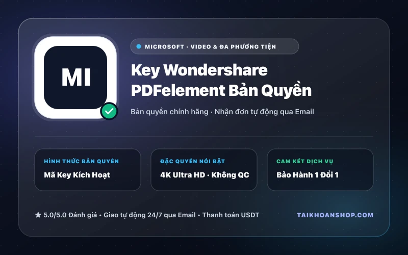 Key Wondershare PDFelement Bản Quyền
