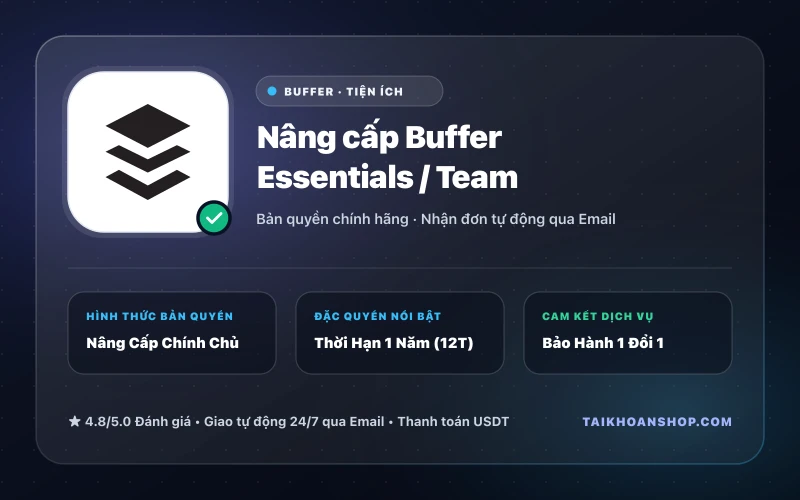 Nâng cấp Buffer Essentials / Team