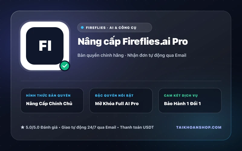 Nâng cấp Fireflies.ai Pro