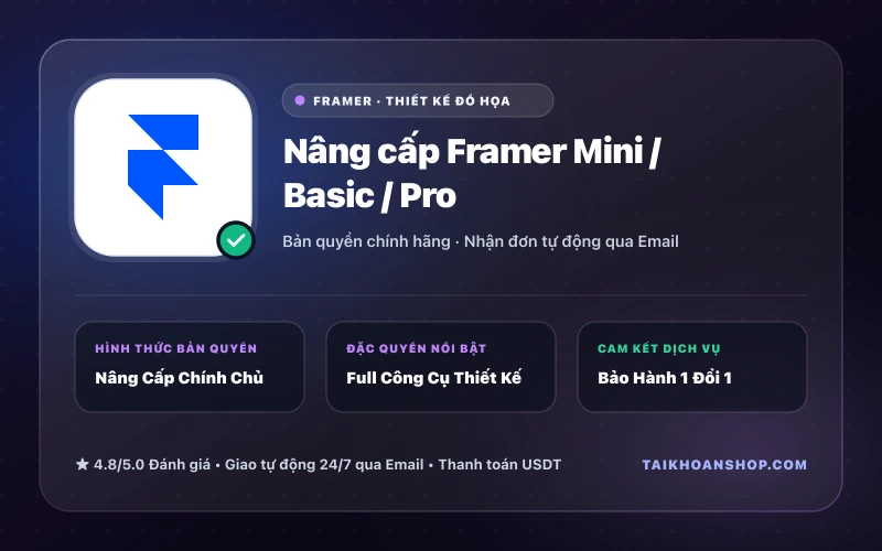 Nâng cấp Framer Mini / Basic / Pro