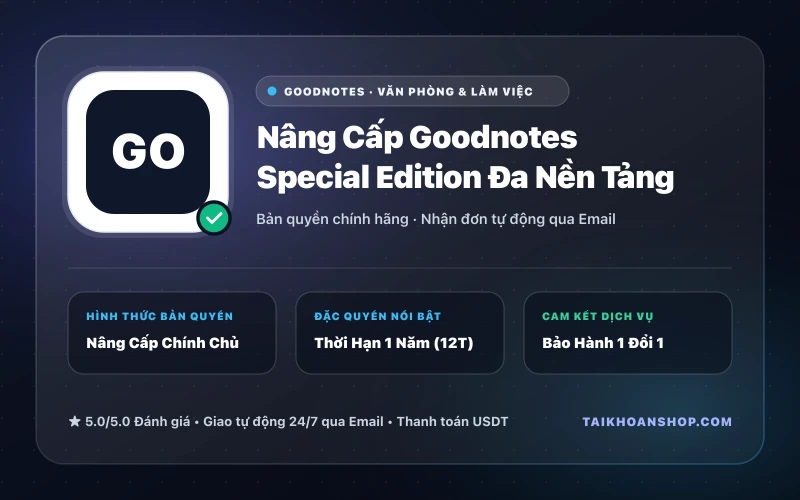 Nâng Cấp Goodnotes Special Edition Đa Nền Tảng
