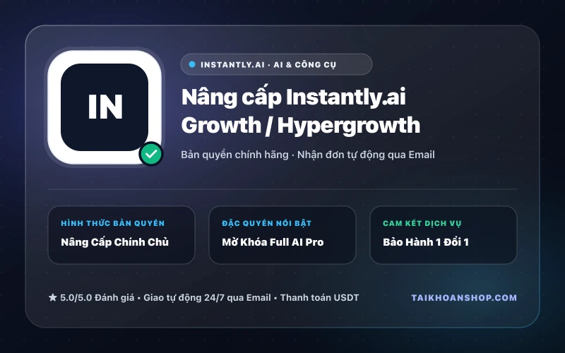 Nâng cấp Instantly.ai Growth / Hypergrowth