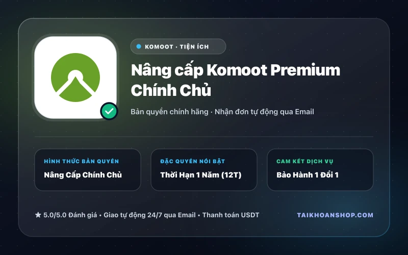 Nâng cấp Komoot Premium Chính Chủ