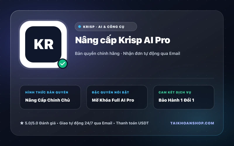 Nâng cấp Krisp AI Pro