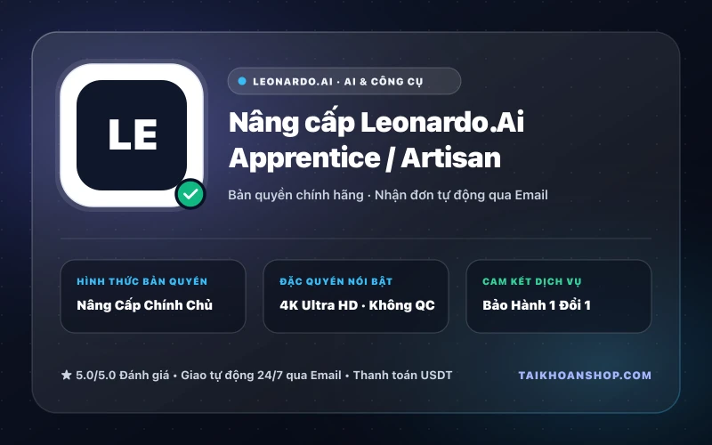 Nâng cấp Leonardo.Ai Apprentice / Artisan