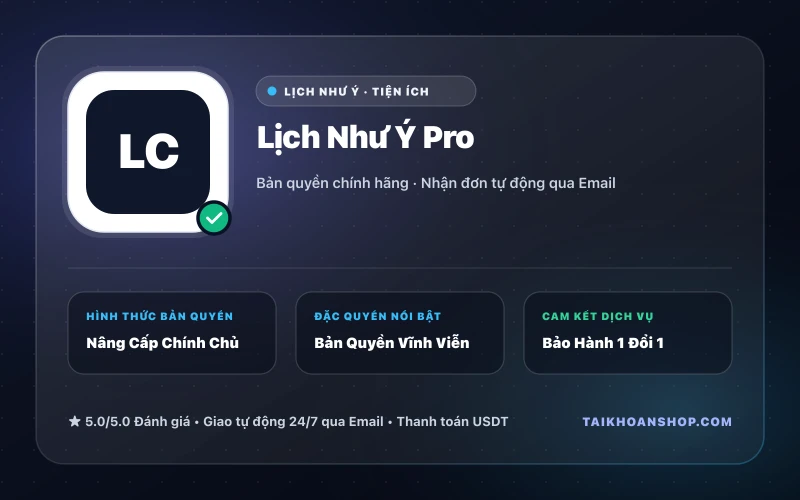 Lịch Như Ý Pro