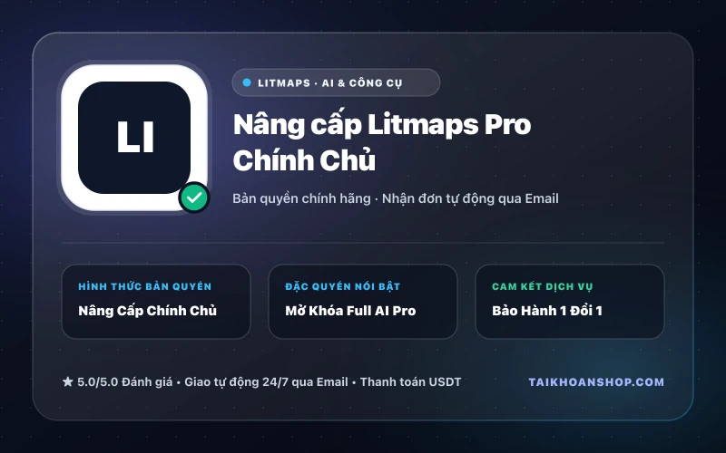 Nâng cấp Litmaps Pro Chính Chủ