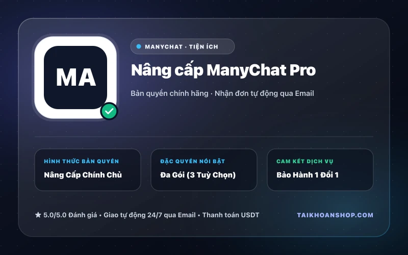 Nâng cấp ManyChat Pro