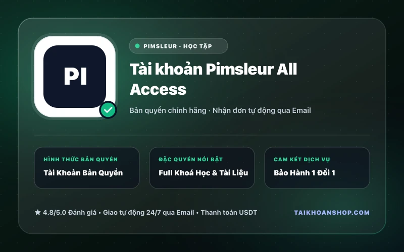Tài khoản Pimsleur All Access