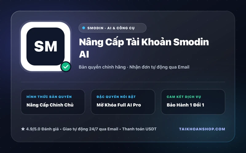 Nâng Cấp Tài Khoản Smodin AI