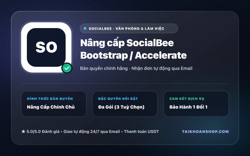 Nâng cấp SocialBee Bootstrap / Accelerate
