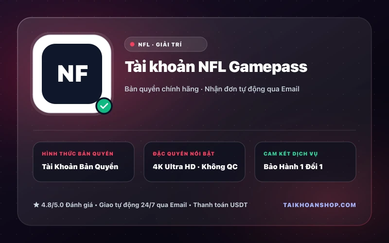 Tài khoản NFL Gamepass