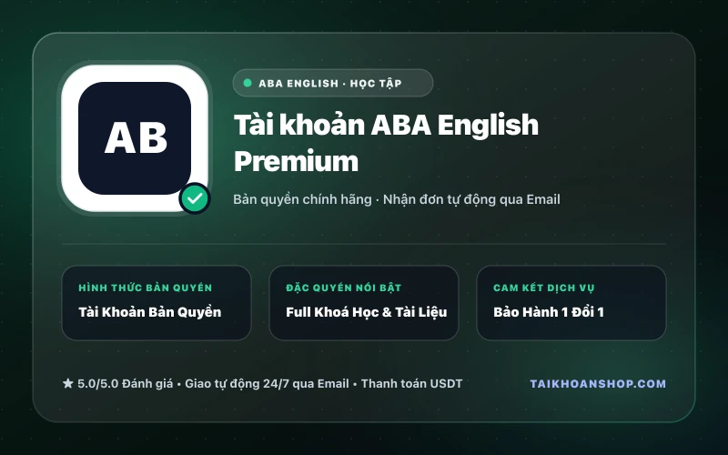 Tài khoản ABA English Premium