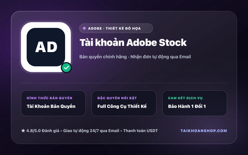Tài khoản Adobe Stock