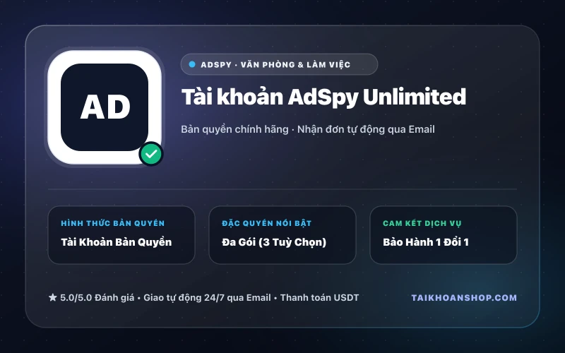 Tài khoản AdSpy Unlimited