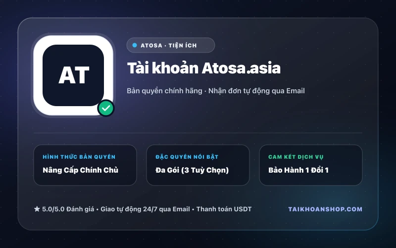 Tài khoản Atosa.asia