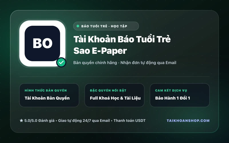 Tài Khoản Báo Tuổi Trẻ Sao E-Paper