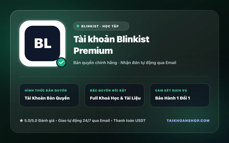 Tài khoản Blinkist Premium