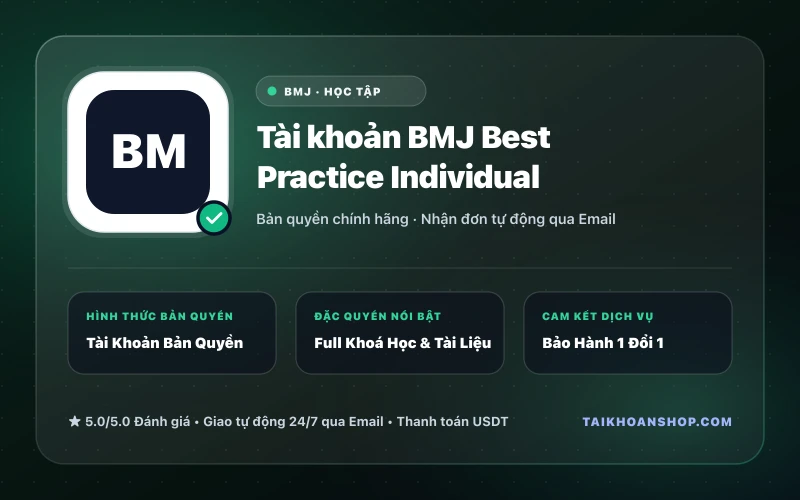 Tài khoản BMJ Best Practice Individual