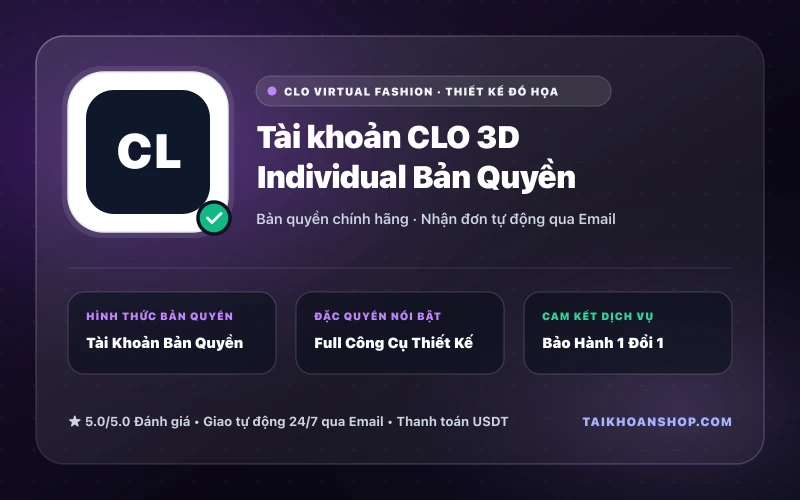 Tài khoản CLO 3D Individual Bản Quyền